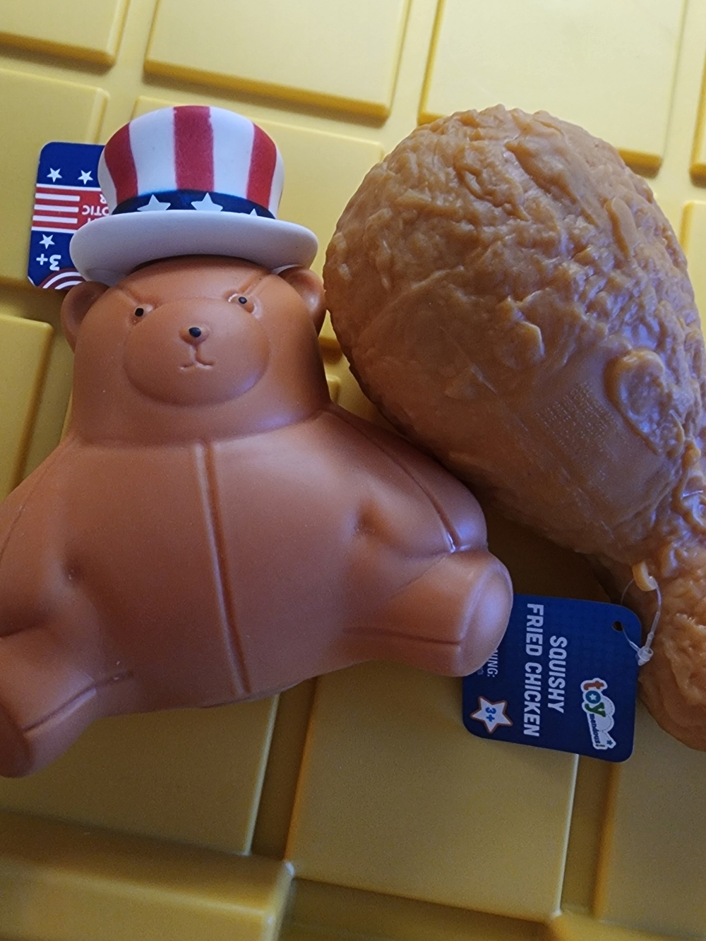 Squishy Fried Chicken & Squishy Patriotic Bear Set - Sold out on Both!!